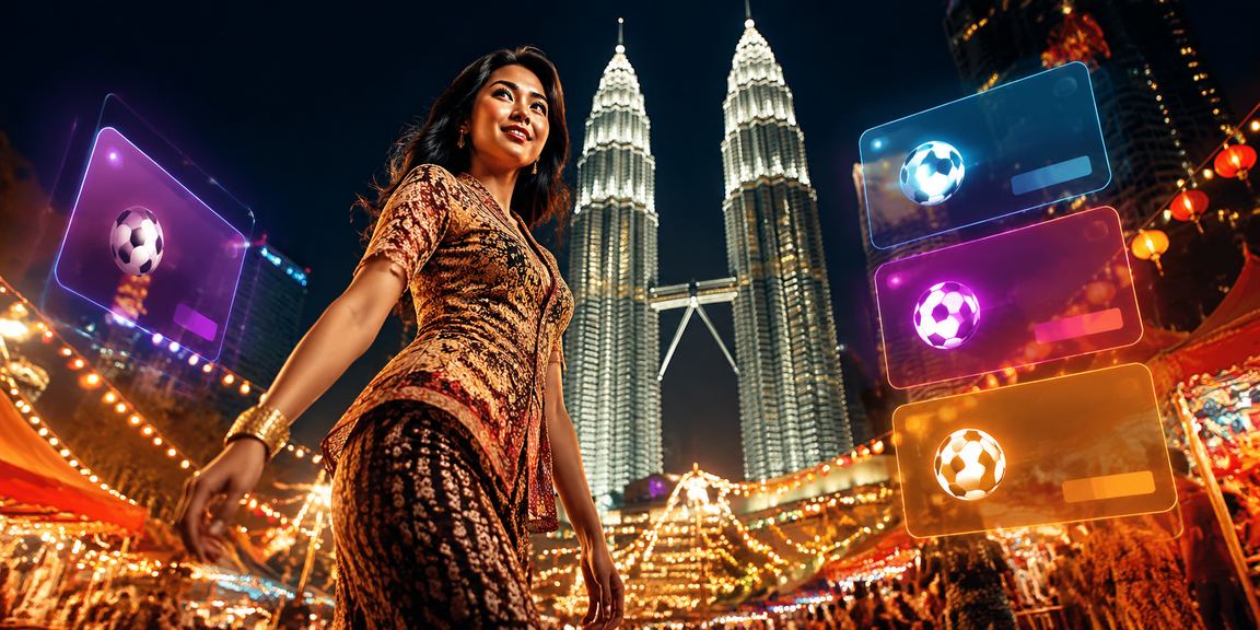Pertaruhan bola sepak gaya Malaysia di Kuala Lumpur dengan suasana malam yang meriah