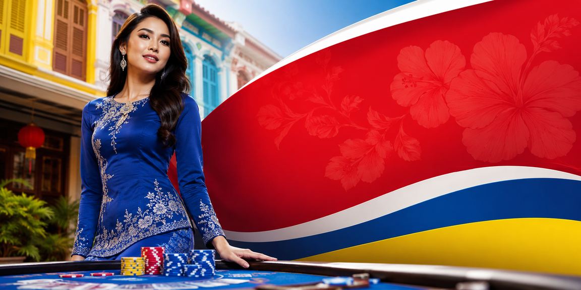 Hiburan kasino di Penang dengan busana tradisional baju kurung yang anggun