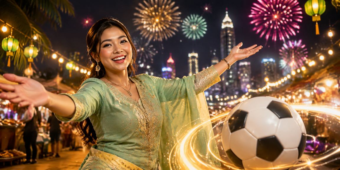 Pertaruhan bola sepak sempena Hari Raya di Seremban dengan suasana perayaan yang meriah